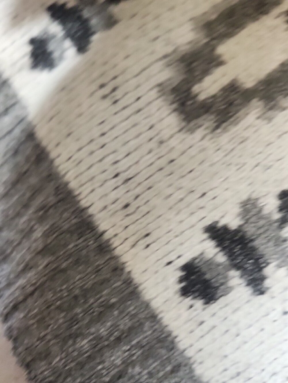 Pink Republic Gray & White Patterned Half-Zip Turtleneck Sweater - Picture 4 of 8